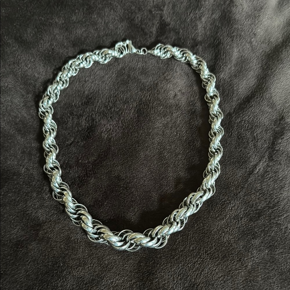 Ross-Simons Silver Rope Chain Necklace